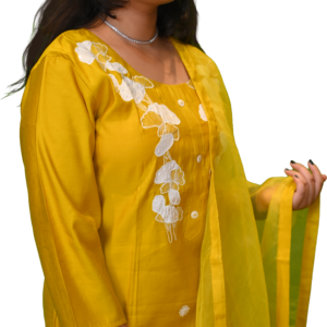 Women’s Mustard Yellow 3-Piece Salwar Suit Set