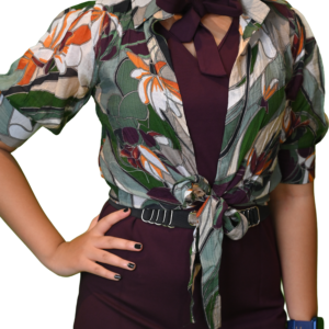 Women’s Chocolate Printed Sleeveless Lycra Shrug