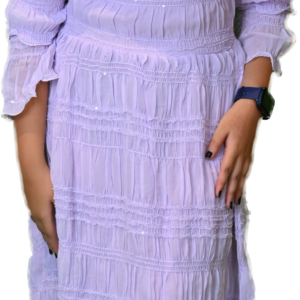 Women’s Light Purple Cold Shoulder One-Piece Dress