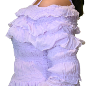 Women’s Light Purple Cold Shoulder One-Piece Dress