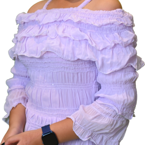 Women’s Light Purple Cold Shoulder One-Piece Dress