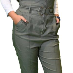Women’s Western Stylish Jumpsuit – Pista Green & White
