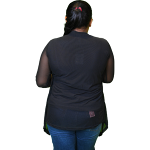 Women’s Skin-Fit Black Top With Shrug