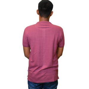 Men’s Net Cotton Polo T-Shirt – Peach Colour