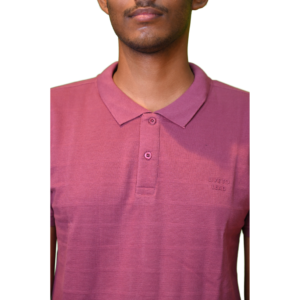 Men’s Net Cotton Polo T-Shirt – Peach Colour