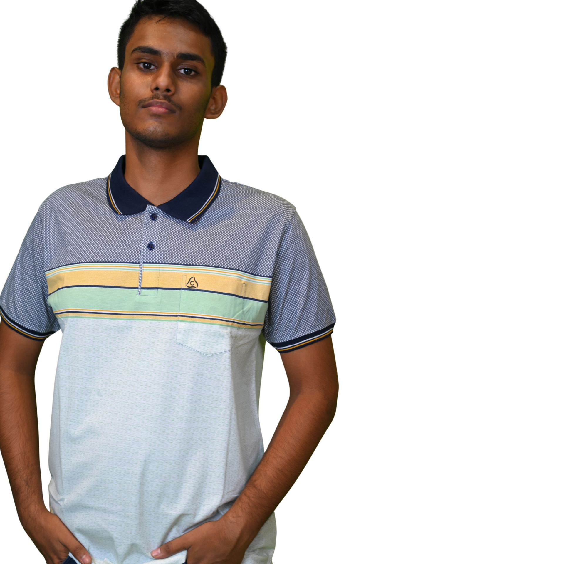 Men’s Stylish Cotton Polo T-Shirt – Sky Blue Color - Image 3