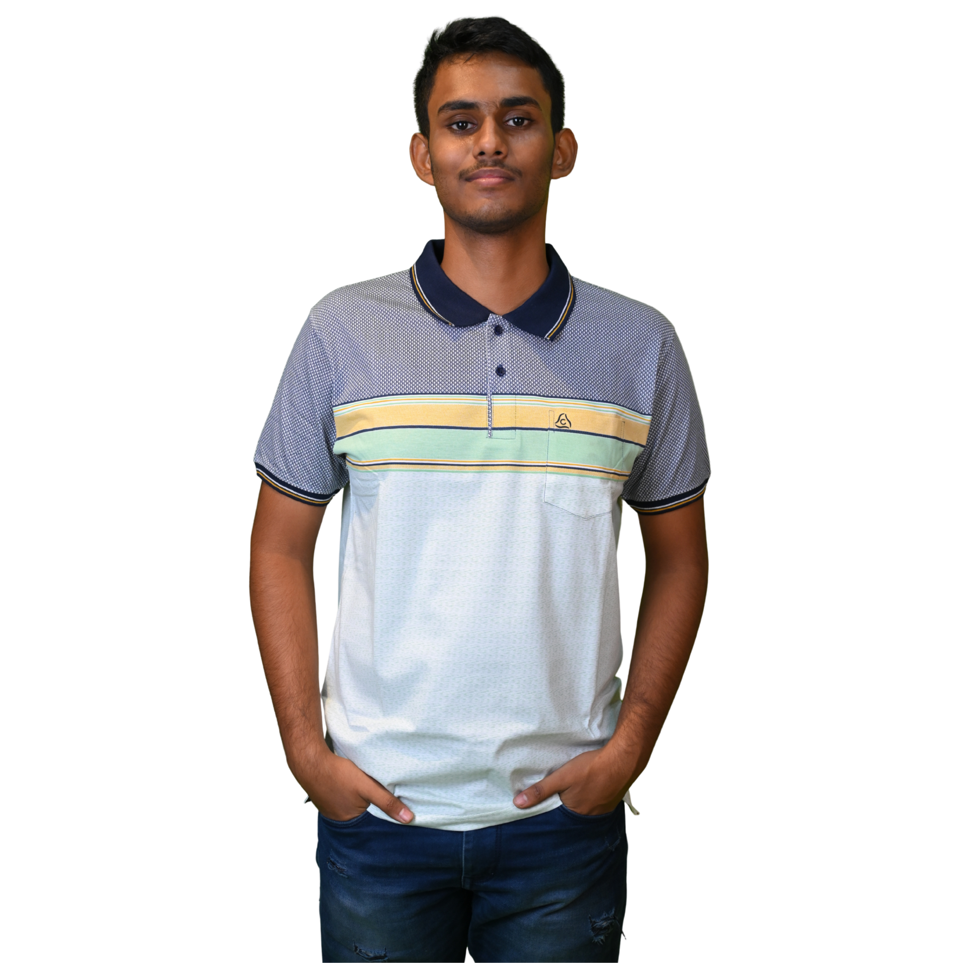 Men’s Stylish Cotton Polo T-Shirt – Sky Blue Color