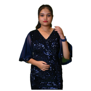 Women’s Western Stylish Sequin Midi Dress