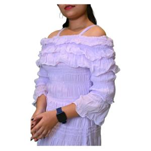 Women’s Light Purple Cold Shoulder One-Piece Dress
