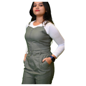 Women’s Western Stylish Jumpsuit – Pista Green & White