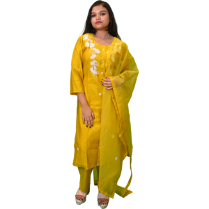 Women’s Mustard Yellow 3-Piece Salwar Suit Set