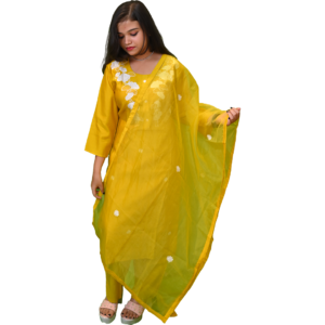Women’s Mustard Yellow 3-Piece Salwar Suit Set