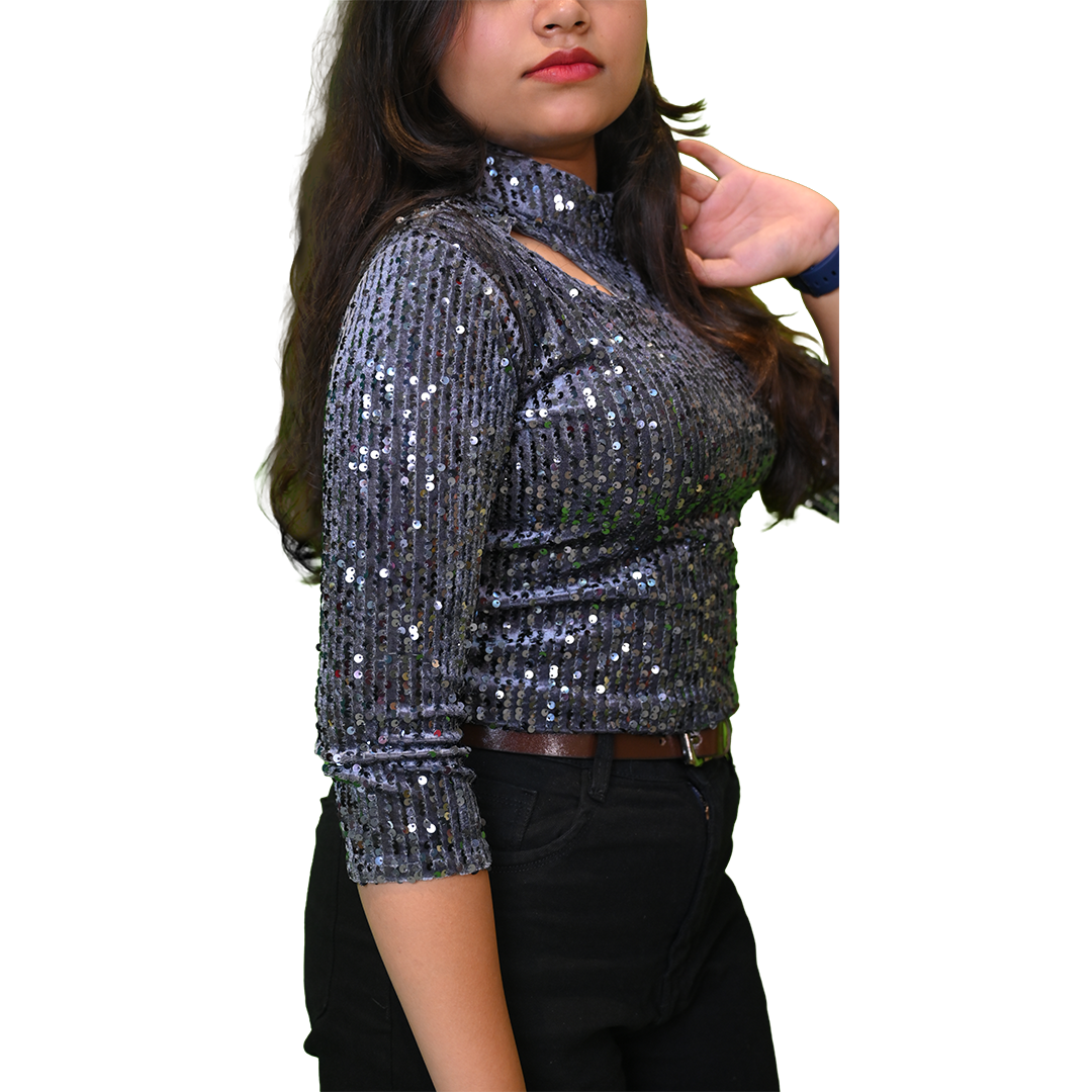 Women's Sequin Party Style Top - Image 2