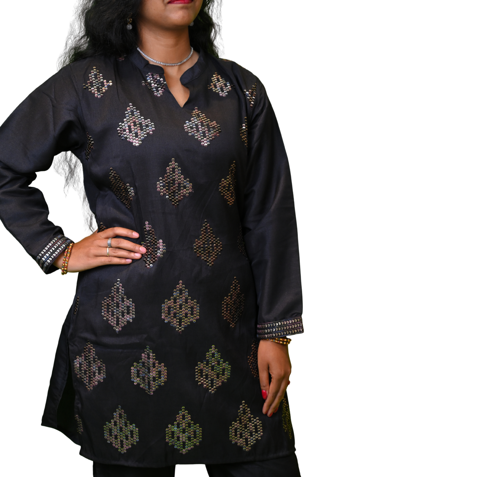 Black Co-Ord Set With Sequence Work