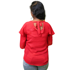 Women’s Western Stylish Red Lycra Top