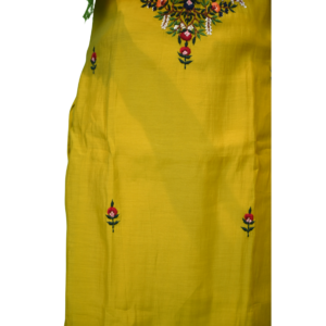 Women’s Indian Ethnic 3-Piece Tussar Embroidered Salwar Suit Set