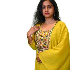 Women’s Indian Ethnic 3-Piece Tussar Embroidered Salwar Suit Set