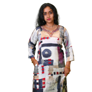 Women’s Cotton Linen Printed 2 Piece Ethnic Set – Red and Cream Multi Color Print