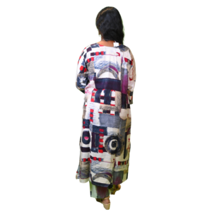 Women’s Cotton Linen Printed 2 Piece Ethnic Set – Red and Cream Multi Color Print