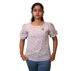 Women’s Fashionable Printed Lycra Silk Top