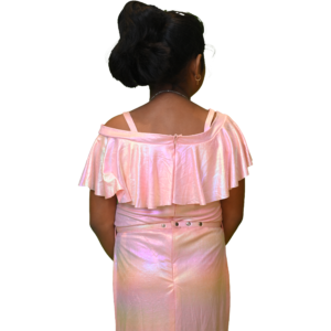 Girls Elegant Party Wear Silk Satin Frock