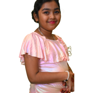Girls Elegant Party Wear Silk Satin Frock