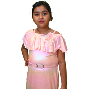 Girls Elegant Party Wear Silk Satin Frock