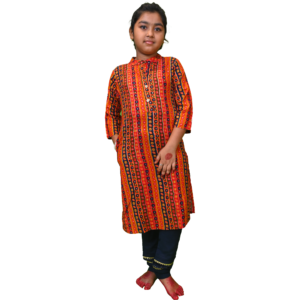 Girls Two-Piece Light Formal Printed Top and Bottom Set
